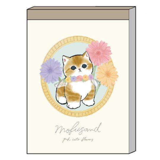 Japan Mofusand Mini Notepad - Brown Cat / Flora