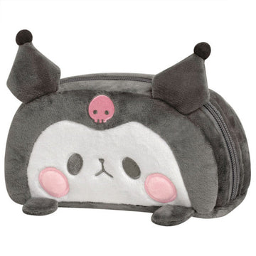 Japan Sanrio × Mochimochi Panda Plush Pen Pouch - Kuromi & Mochi Mochi Panda