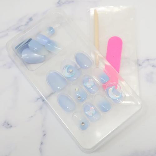 Press On Nails - Water Light Magnetic Gel Short Oval