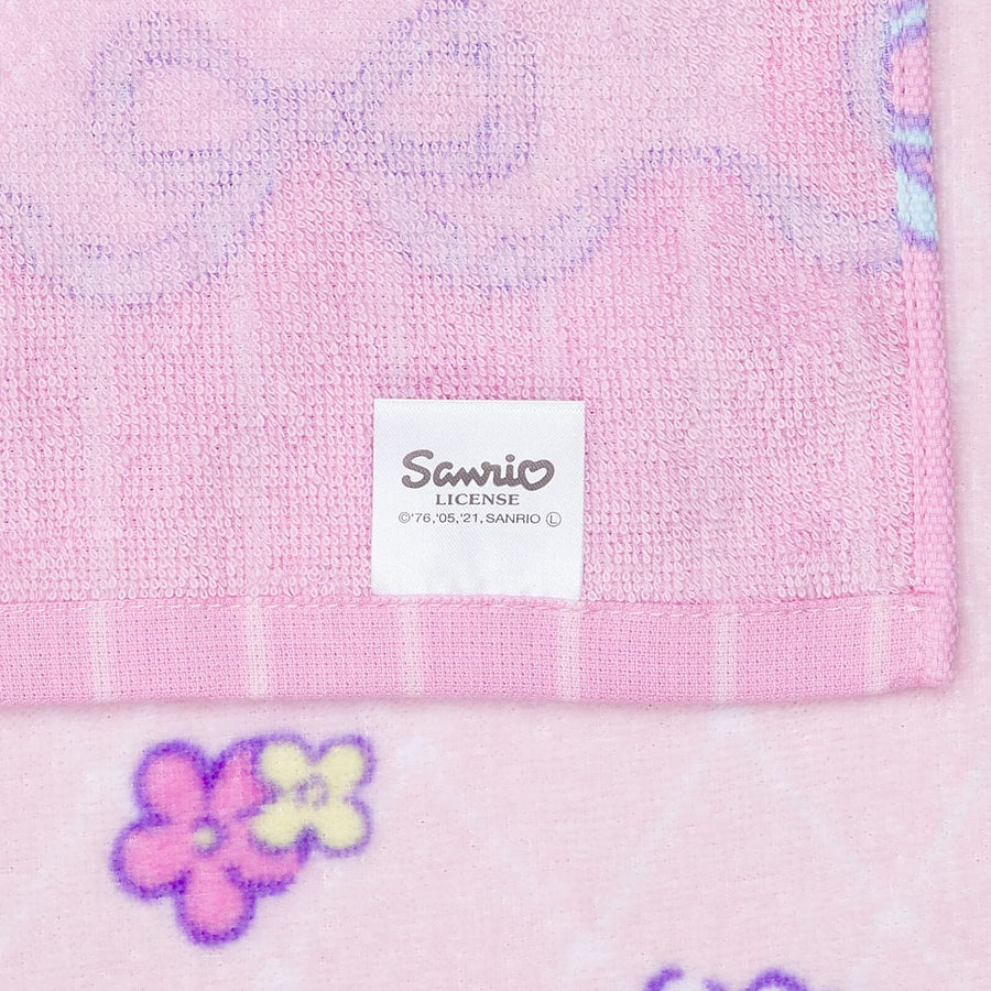 My Melody Junior Bath Towel Flower Pink Ribbon Pattern www.cutecrushco.com