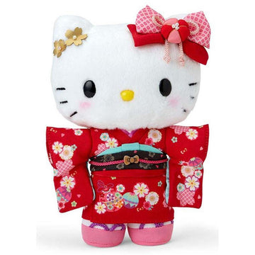 Sanrio Friends Hello Kitty Red & Pink Kimono Plush
