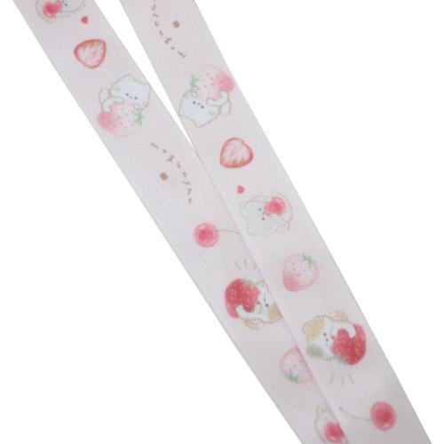 Mogunyan Strawberry Cat Lanyard SD-JP