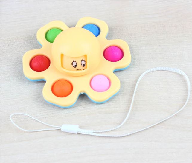 Pop Fidget Spinner Toys, Simple Dimple Face-Changing Octopus Toy with Soft Pop Bubble, Anxiety Stress Relief Sensory Toy for Kids Adults, Hand Spinner Finger Toy for ADD ADHD Autism www.cutecrushco.com