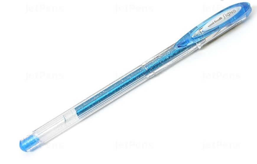 Uni-ball Signo Sparkling Glitter UM-120SP Gel Pen - 1.0 mm - Blue Uni