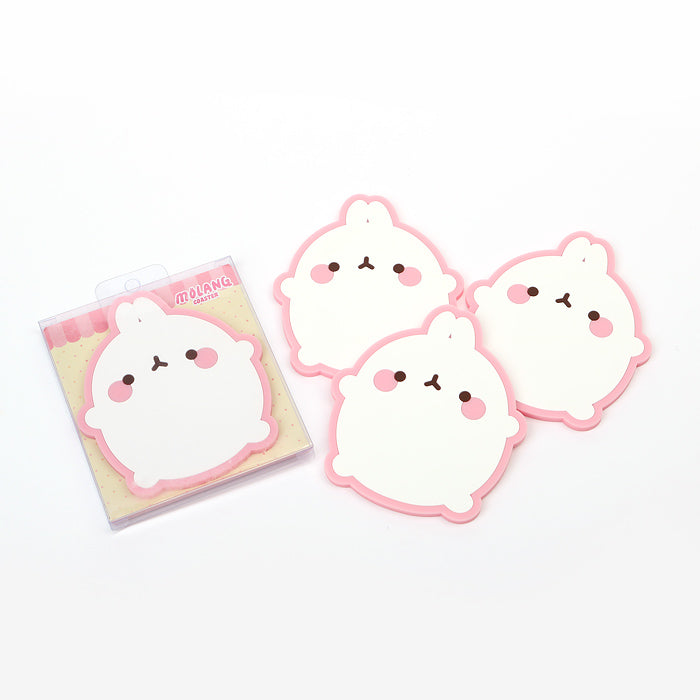 Molang Cup Coaster Pink 1 Piece – www.cutecrushco.com