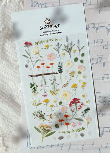 Suatelier Flower Letter Sticker 1089 JR