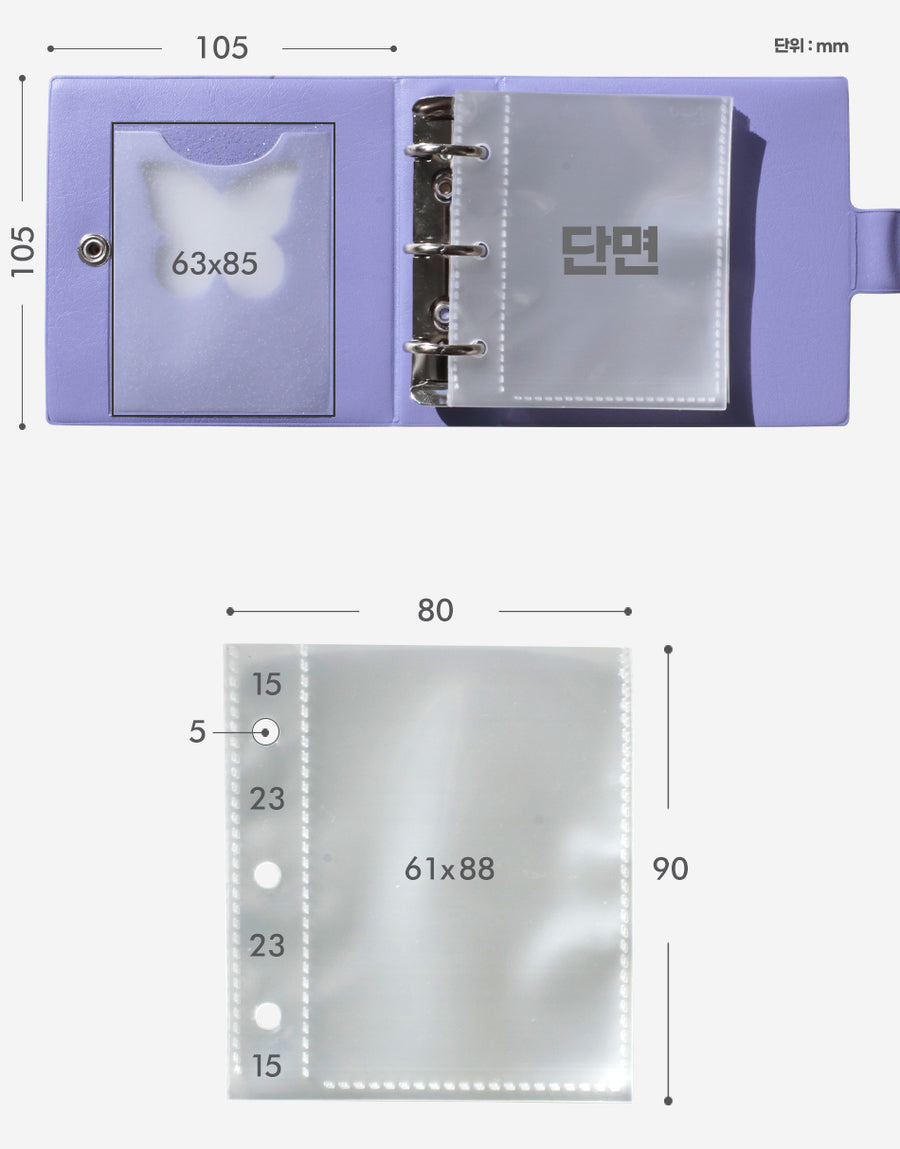 Instax Mini 3 Ring Binder + Photo Pocket Set Cheonyu