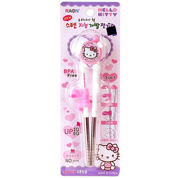 Hello Kitty Stainless Steel Training Chopsticks www.cutecrushco.com