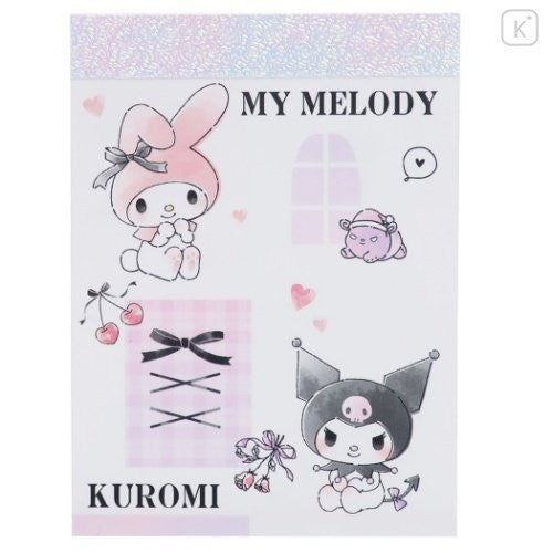 Sanrio Mini Notepad - My Melody & Kuromi www.cutecrushco.com
