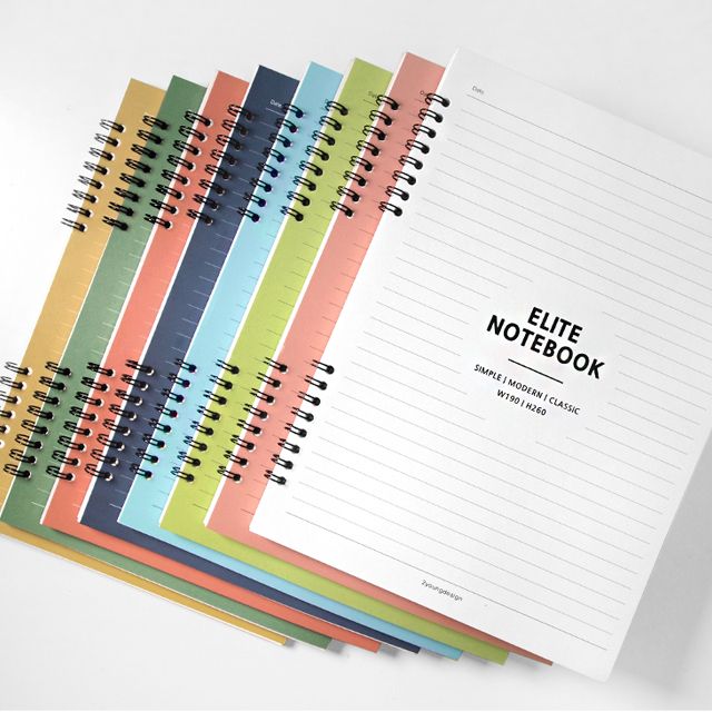 Elite Double Spring Notebook Lined – www.cutecrushco.com