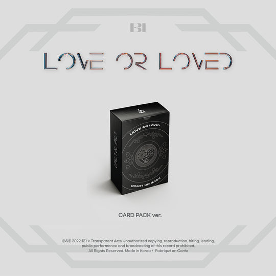 B.I Album 'Love Or Loved Part.1' Kpop Album