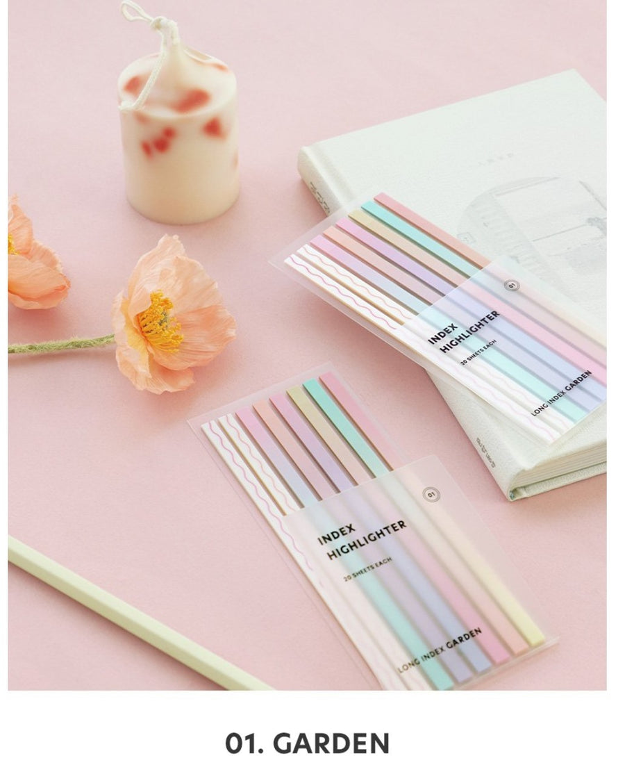 Iconic Long Index Highlighter Sticky Strips Note Cheonyu