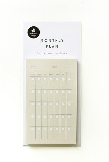 Suatelier Sticky Memo Note Monthly Plan 1939 JR