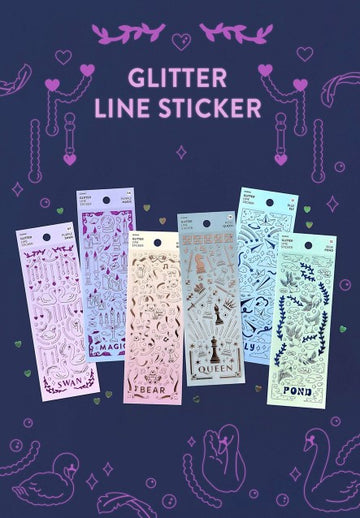 Glitter Line Deck Removable Sticker Cheonyu