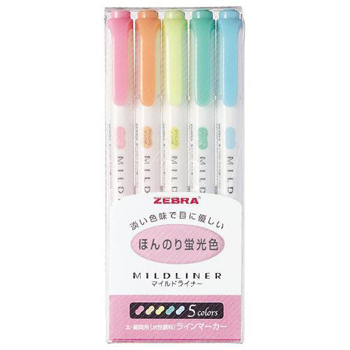 zebra-mildliner-5-color-set-highlighter